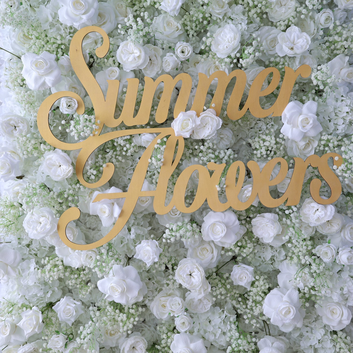 Summer Flower CB-419-2 8ft*8ft Cloth Back Artificial Flower Wall Roll up Fabric background