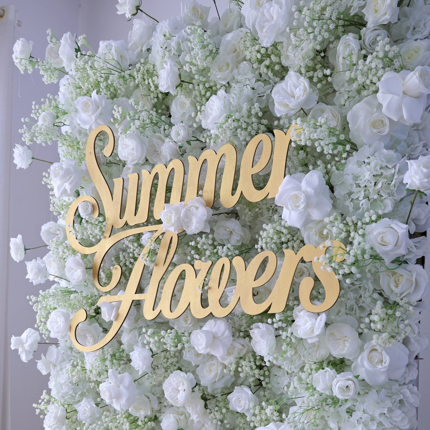 Summer Flower CB-419-2 8ft*8ft Cloth Back Artificial Flower Wall Roll up Fabric background