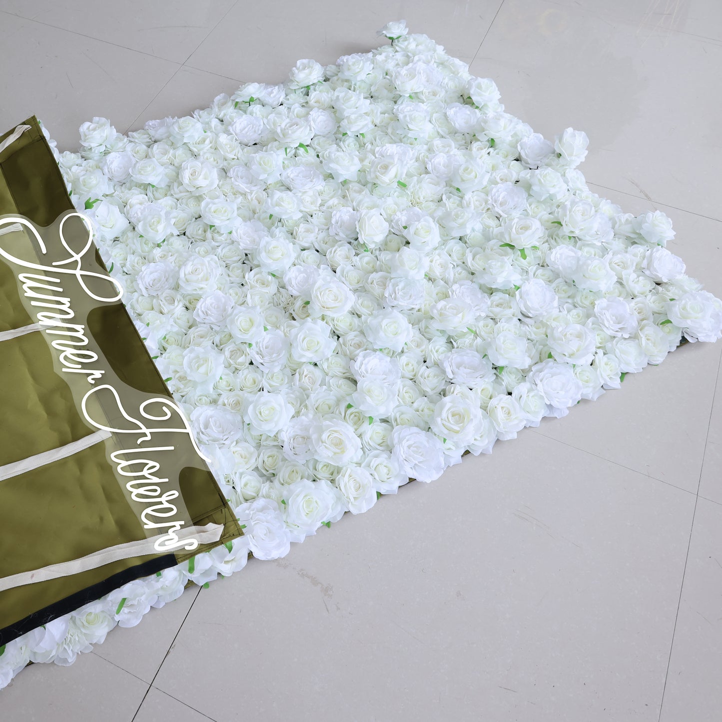 Summer Flower CB-361 8ft*8ft Cloth Back Artificial Flower Wall Roll up Fabric background