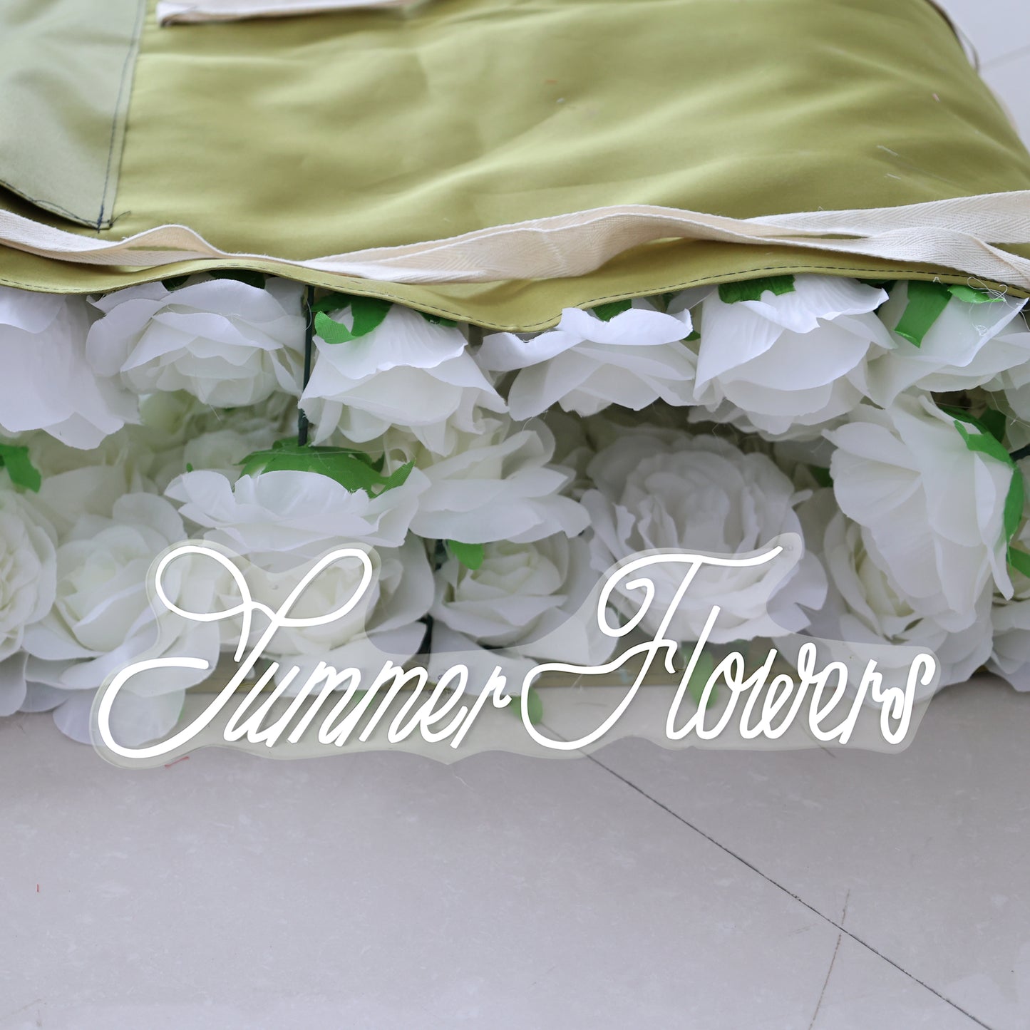 Summer Flower CB-361 8ft*8ft Cloth Back Artificial Flower Wall Roll up Fabric background