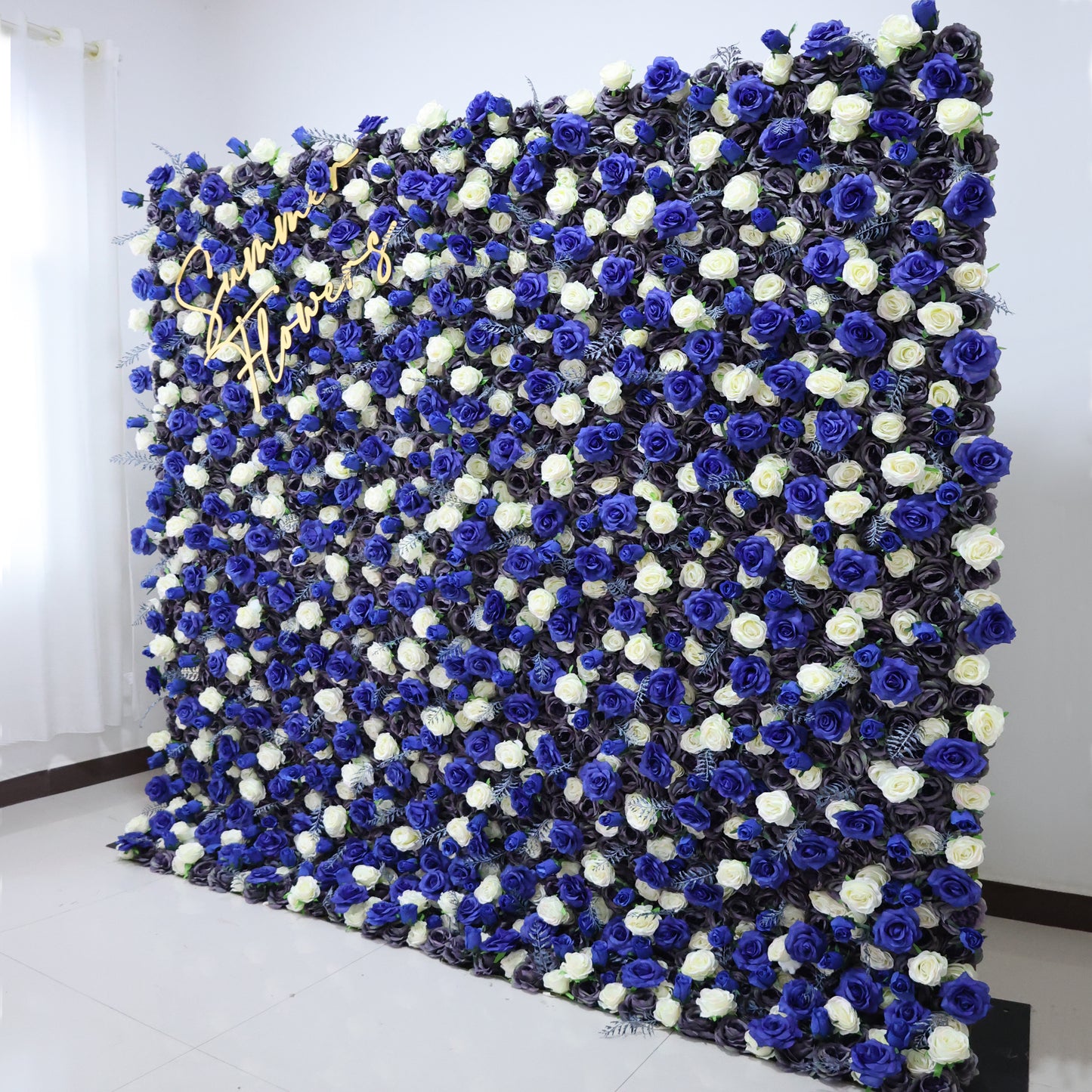 Summer Flower CB-433 8ft*8ft Cloth Back Artificial Flower Wall Roll up Fabric background