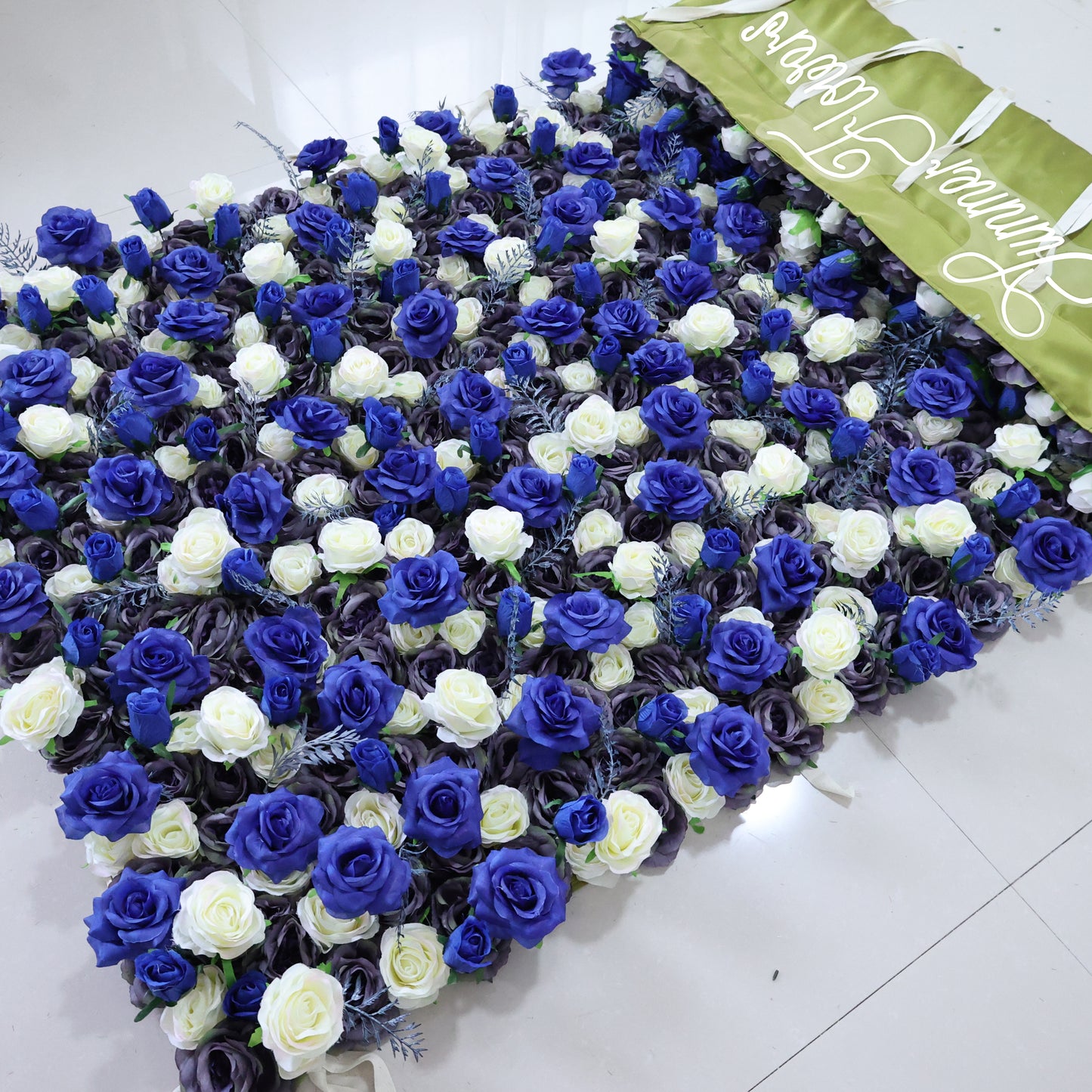 Summer Flower CB-433 8ft*8ft Cloth Back Artificial Flower Wall Roll up Fabric background