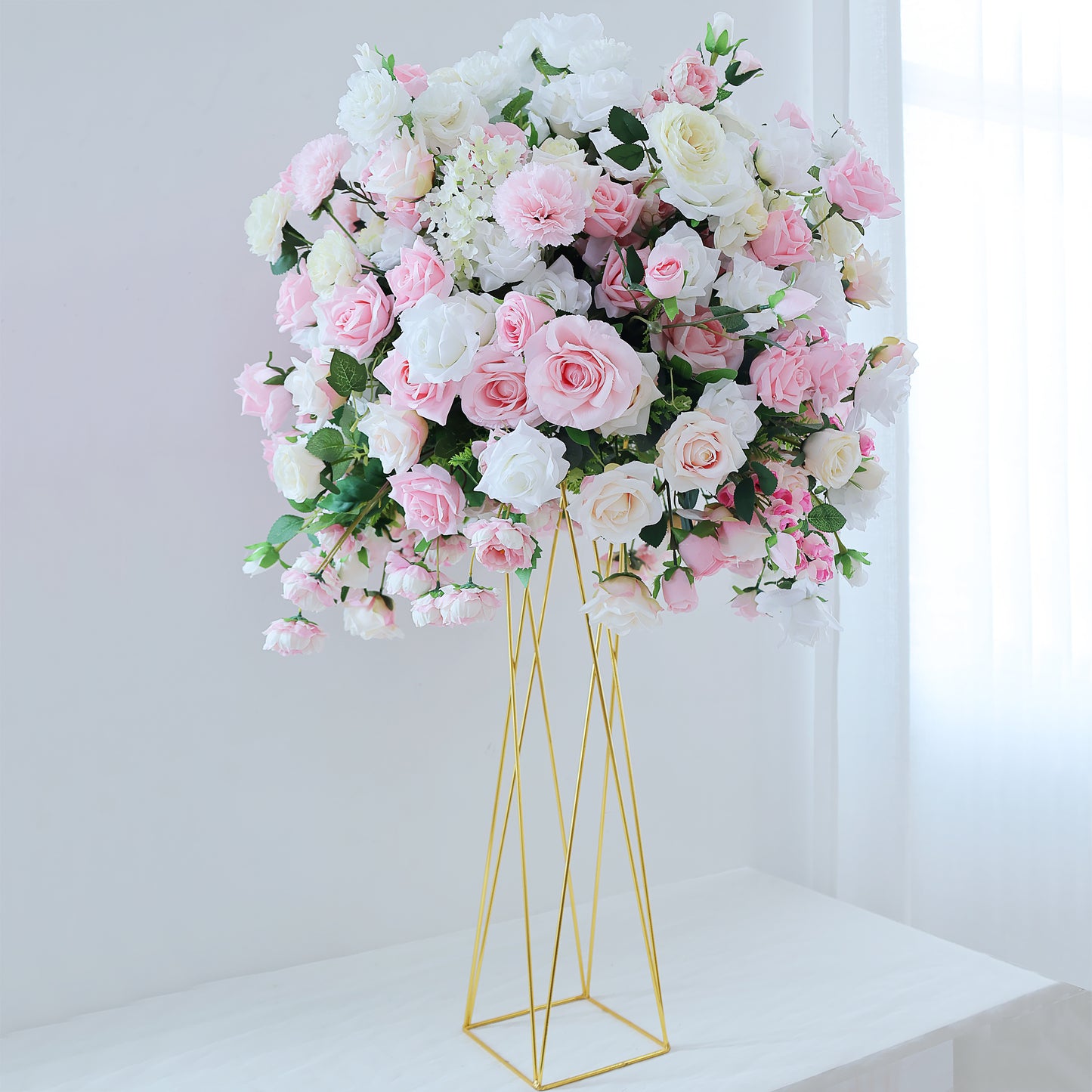 FL-073 Decorative Table Runner Garland Centerpiece Arrangement Wedding Decoration Ball Artificial Flower Centerpieces