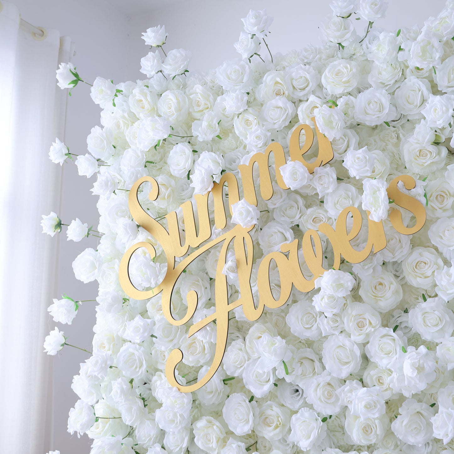 Summer Flower CB-435 8ft*8ft Cloth Back Artificial Flower Wall Roll up Fabric background