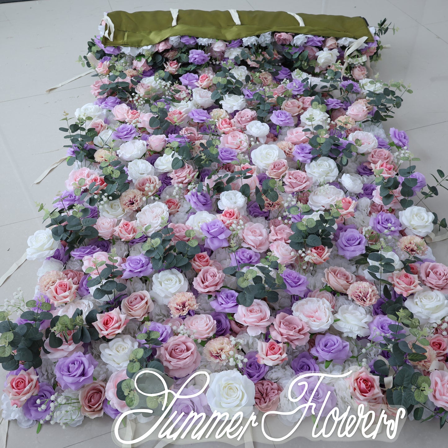 Summer Flower CB-439 8ft*8ft Cloth Back Artificial Flower Wall Roll up Fabric background