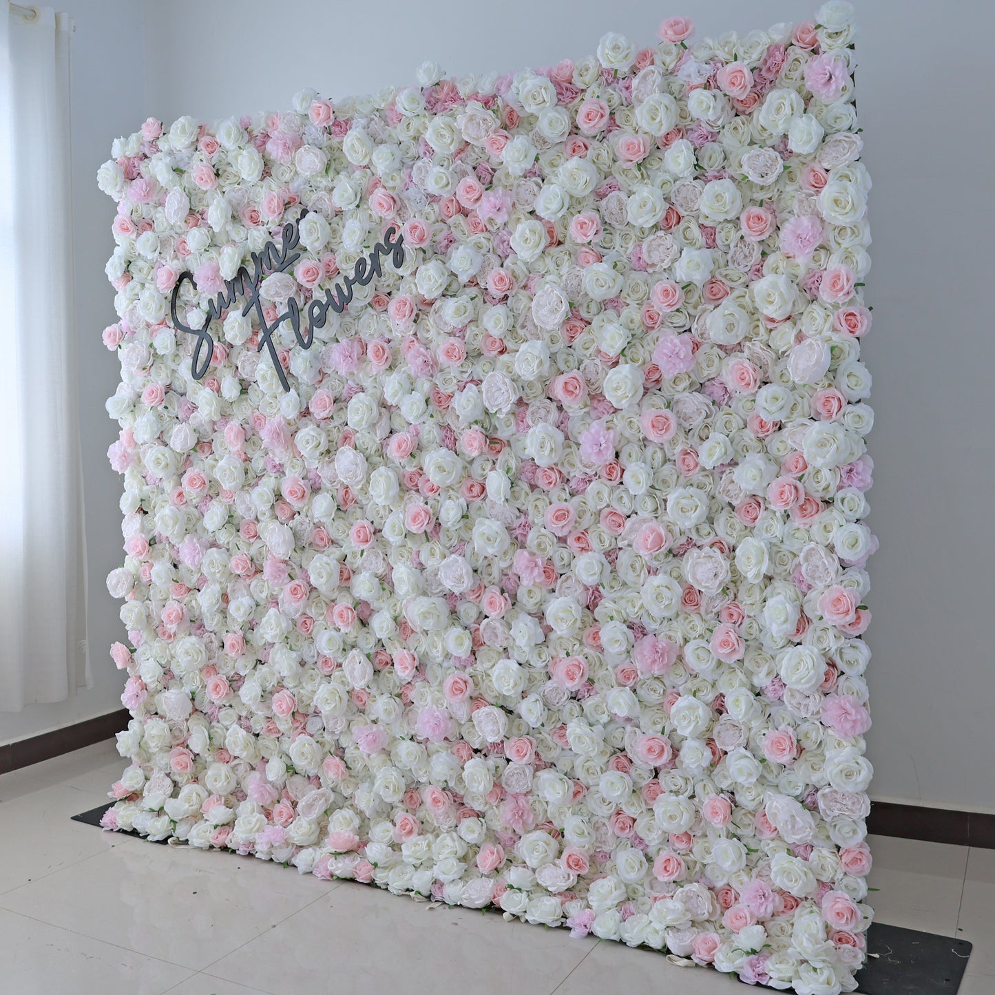 Summer Flower CB-441 8ft*8ft Cloth Back Artificial Flower Wall Roll up Fabric background