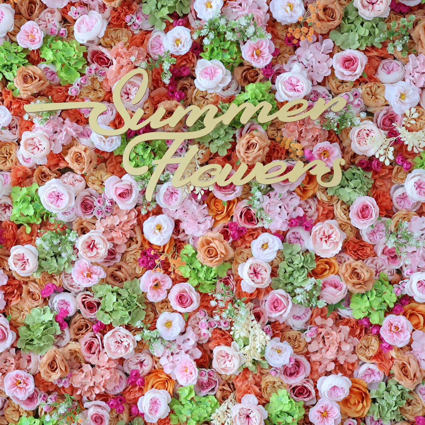 Summer Flower CB-438 8ft*8ft Cloth Back Artificial Flower Wall Roll up Fabric background