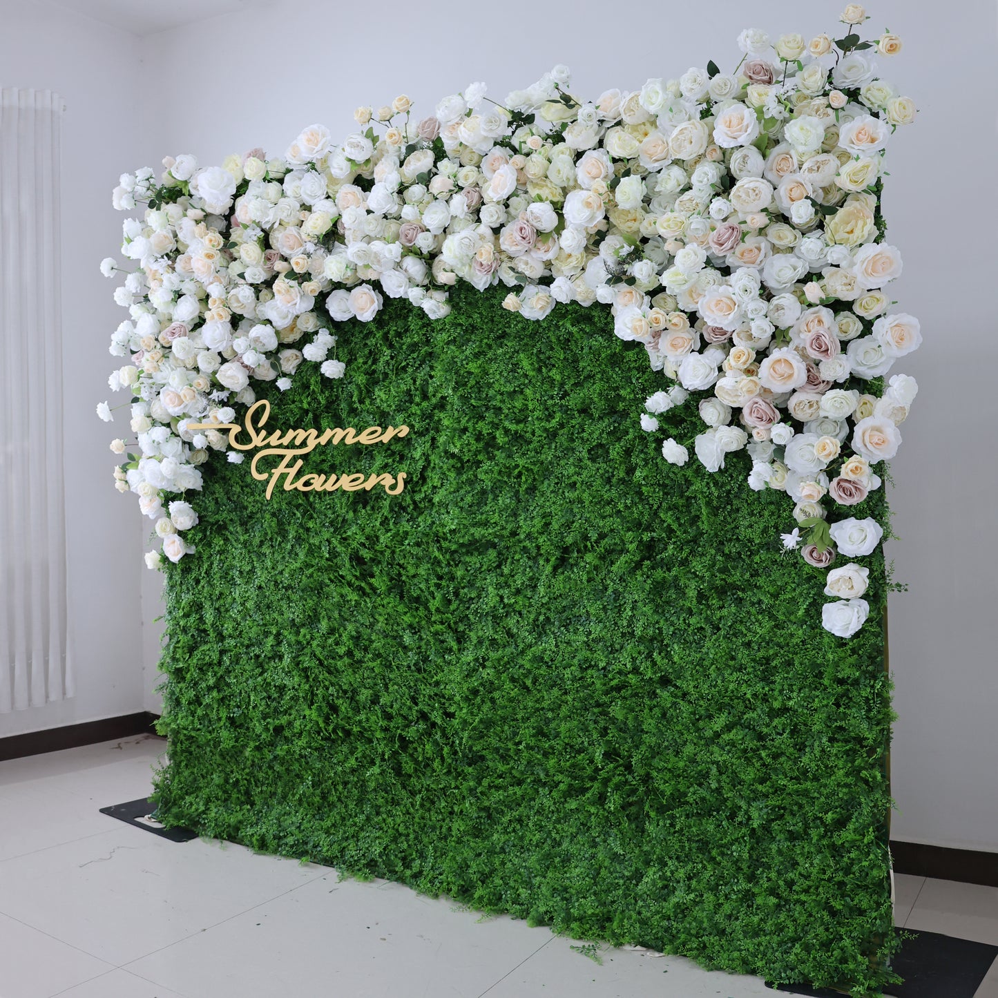 Summer Flower CB-388 8ft*8ft Cloth Back Artificial Flower Wall Roll up Fabric background