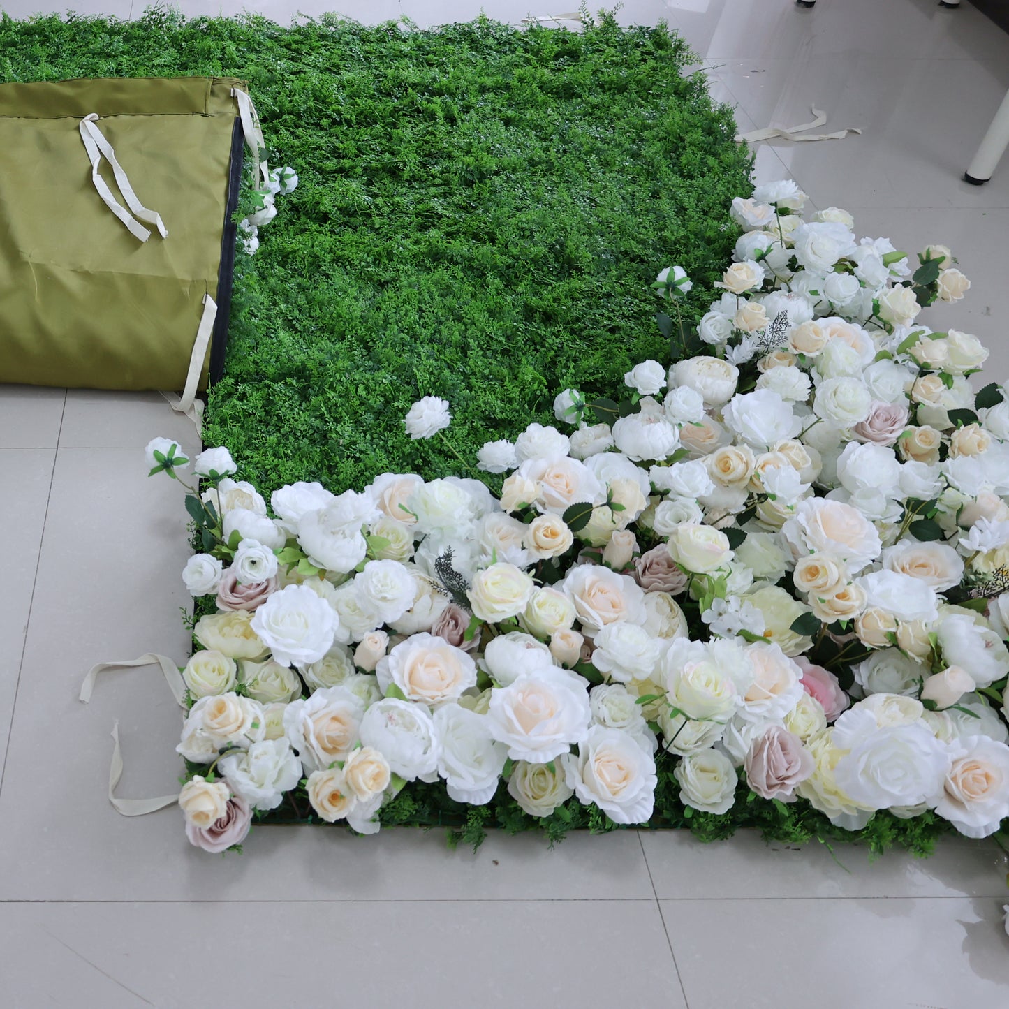 Summer Flower CB-388 8ft*8ft Cloth Back Artificial Flower Wall Roll up Fabric background