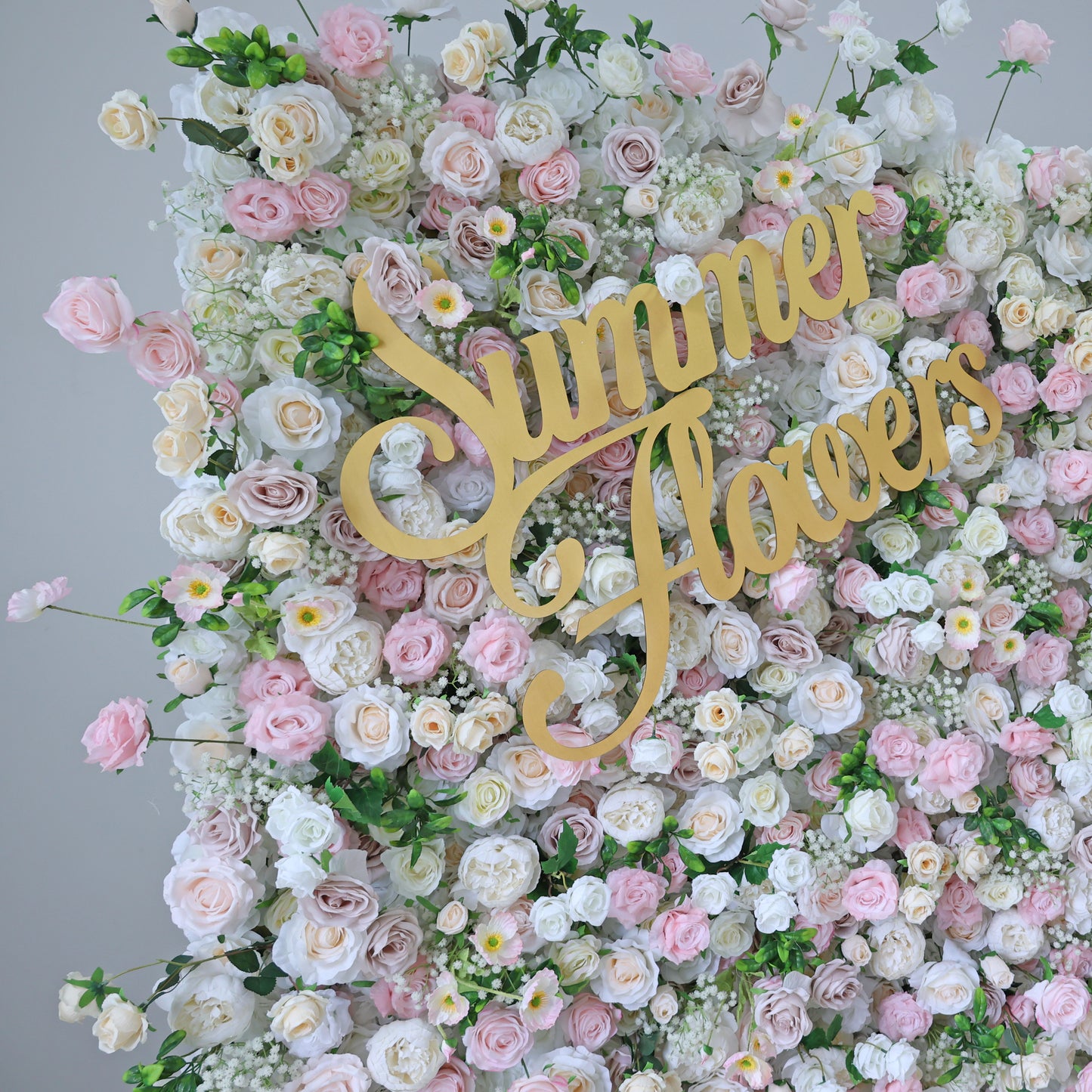 Summer Flower CB-443 8ft*8ft Cloth Back Artificial Flower Wall Roll up Fabric background