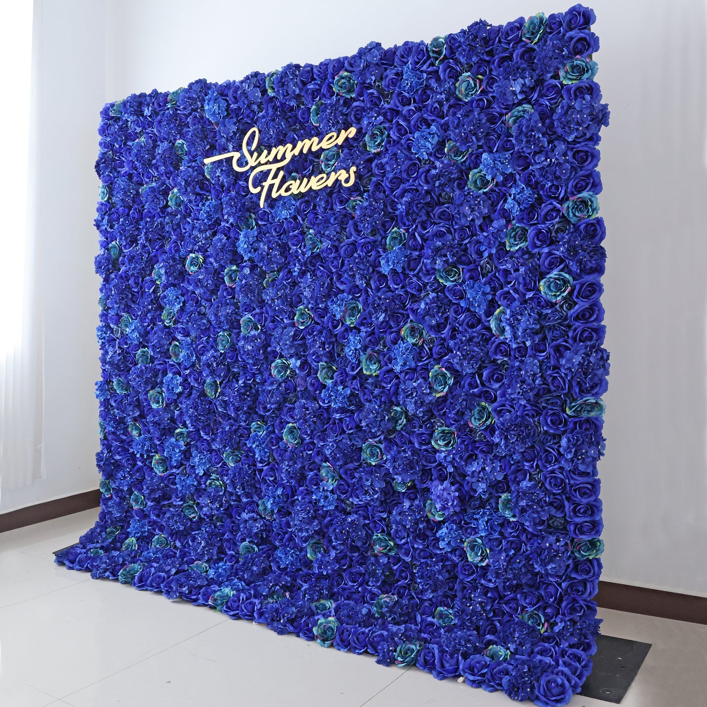 Summer Flower CB-493 8ft*8ft Cloth Back Artificial Flower Wall Roll up Fabric background