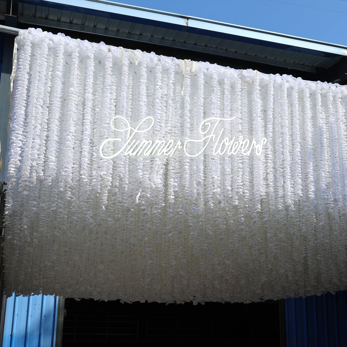 Summer Flower CB-496 8ft*8ft Cloth Back Artificial Flower Wall Roll up Fabric background