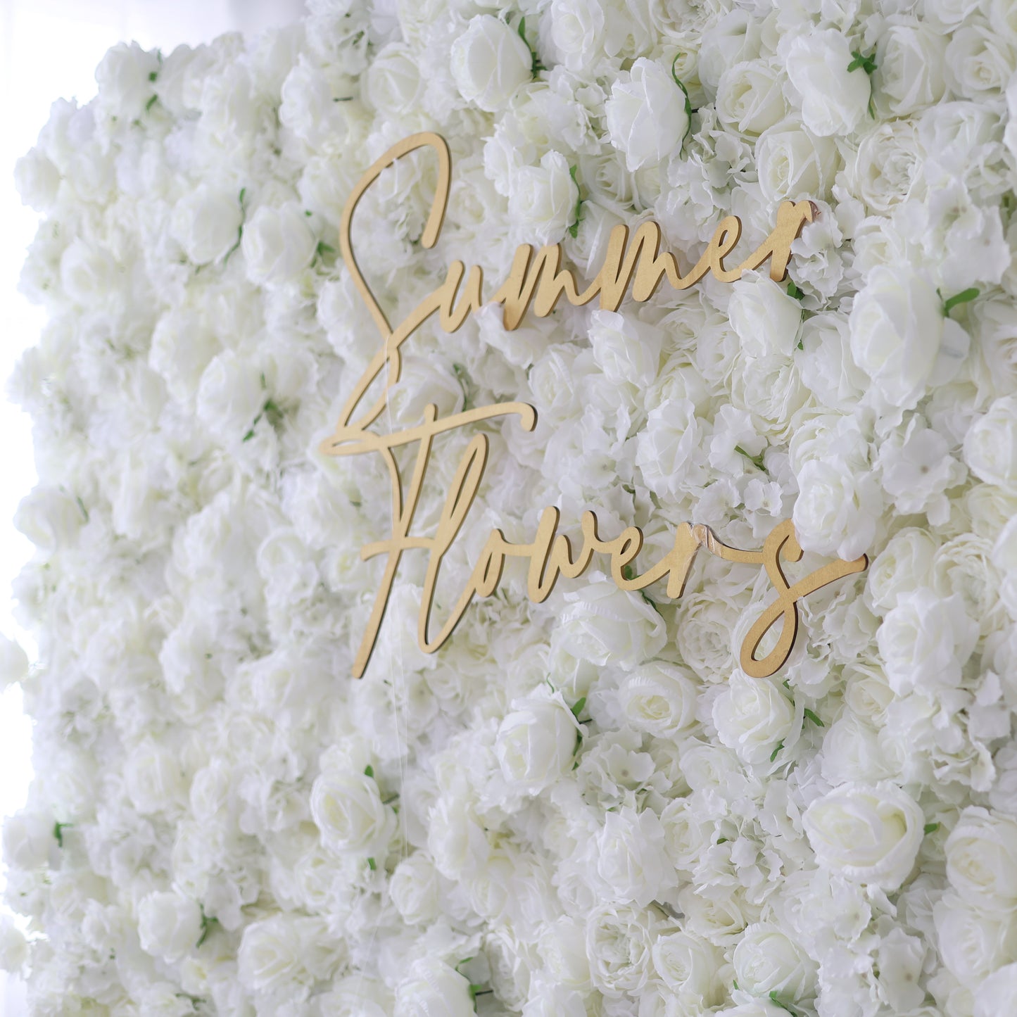Summer Flower:CB-051 8ft*8ft Cloth Back Roll up Fabric background Artificial Flower Wall Backdrop