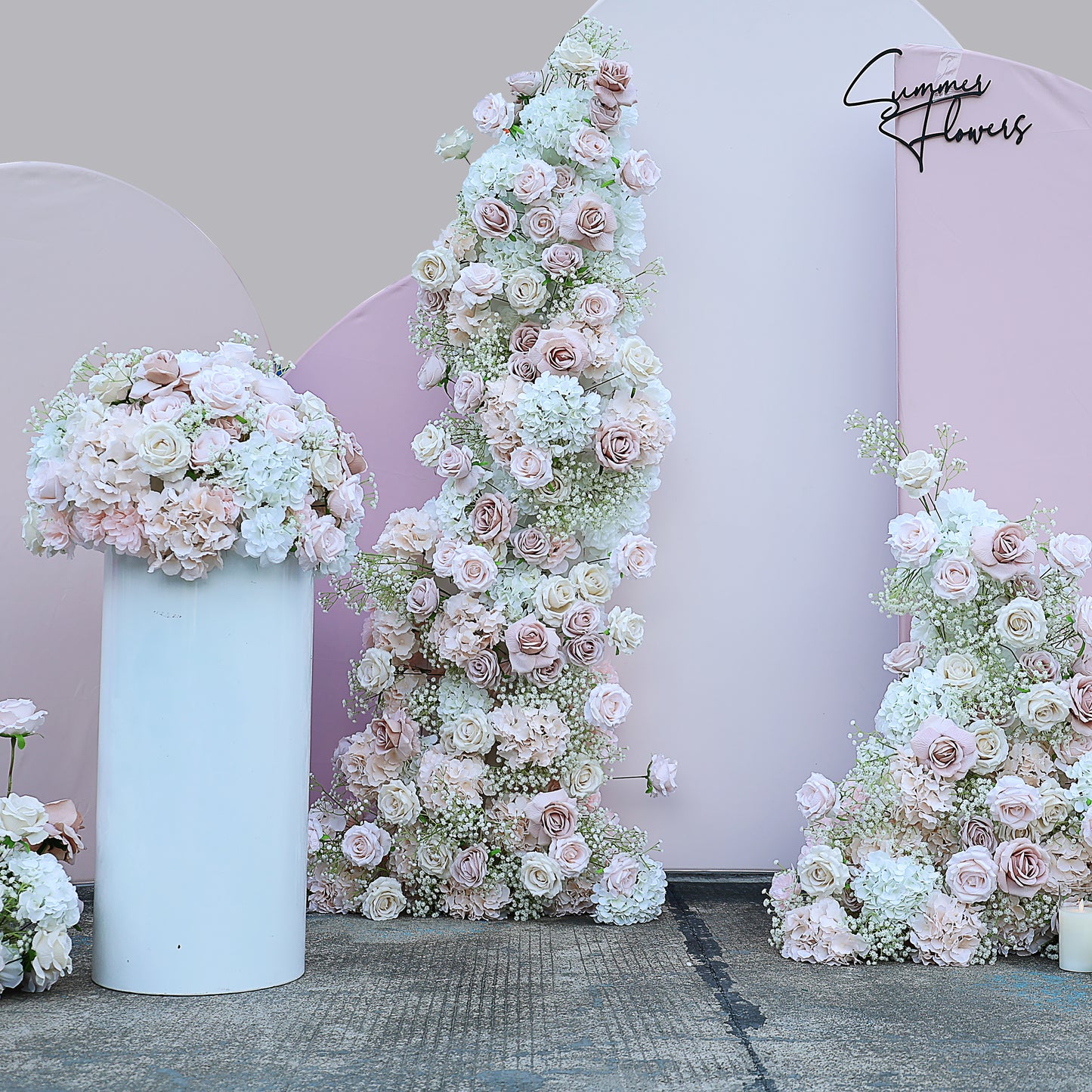 FL-075 Hot Selling Artificial Flower Ball Flowers Silk Flower Hydrangea New Floral Roses Table Wedding Decoration