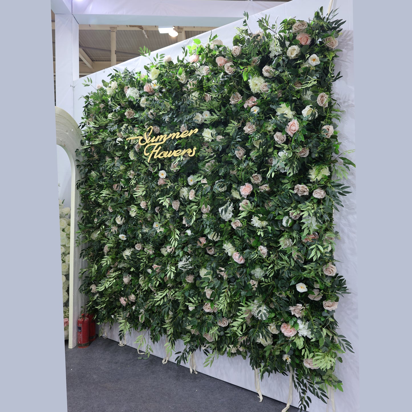Summer Flower CB-373 8ft*8ft Cloth Back Artificial Flower Wall Roll up Fabric background