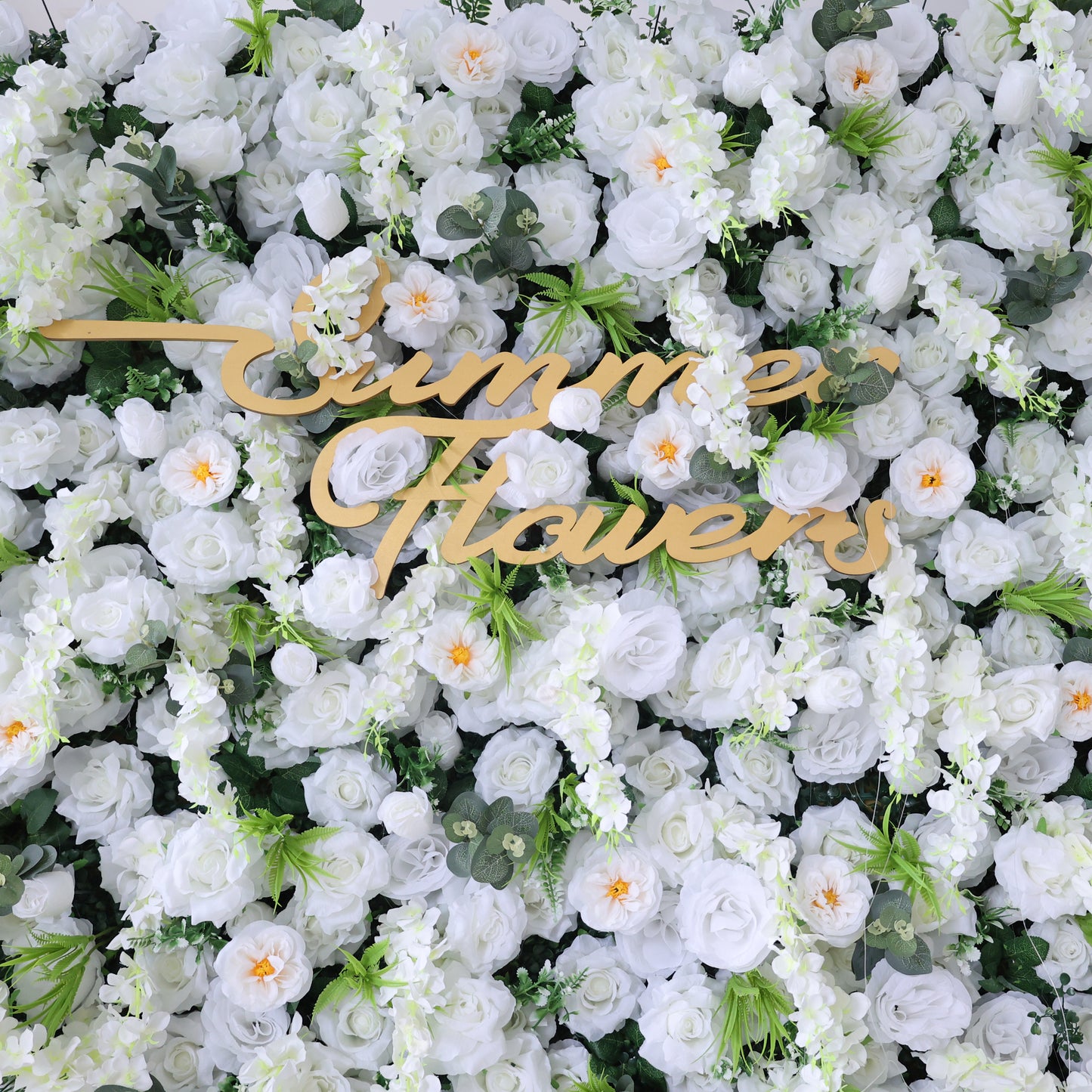 Summer Flower CB-391 8ft*8ft Cloth Back Artificial Flower Wall Roll up Fabric background
