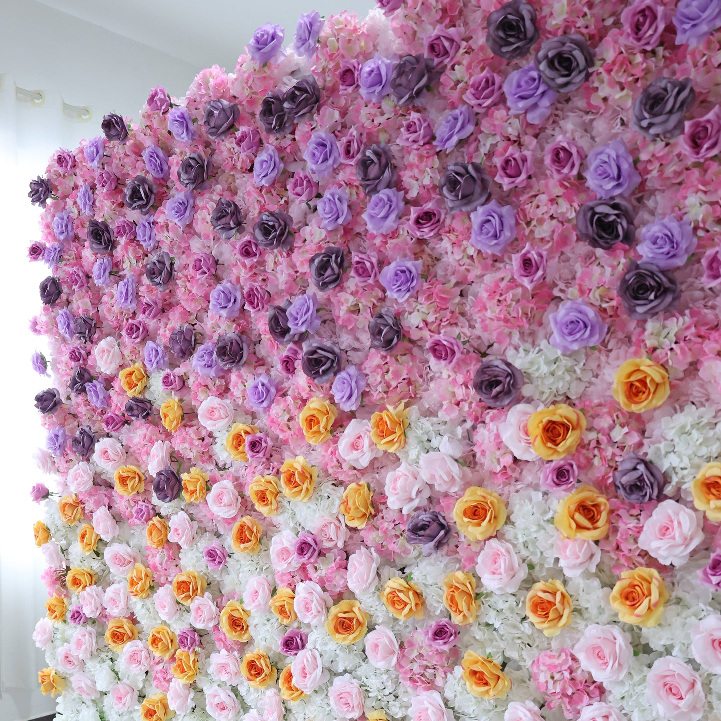 Summer Flower CB-390 8ft*8ft Cloth Back Artificial Flower Wall Roll up Fabric background