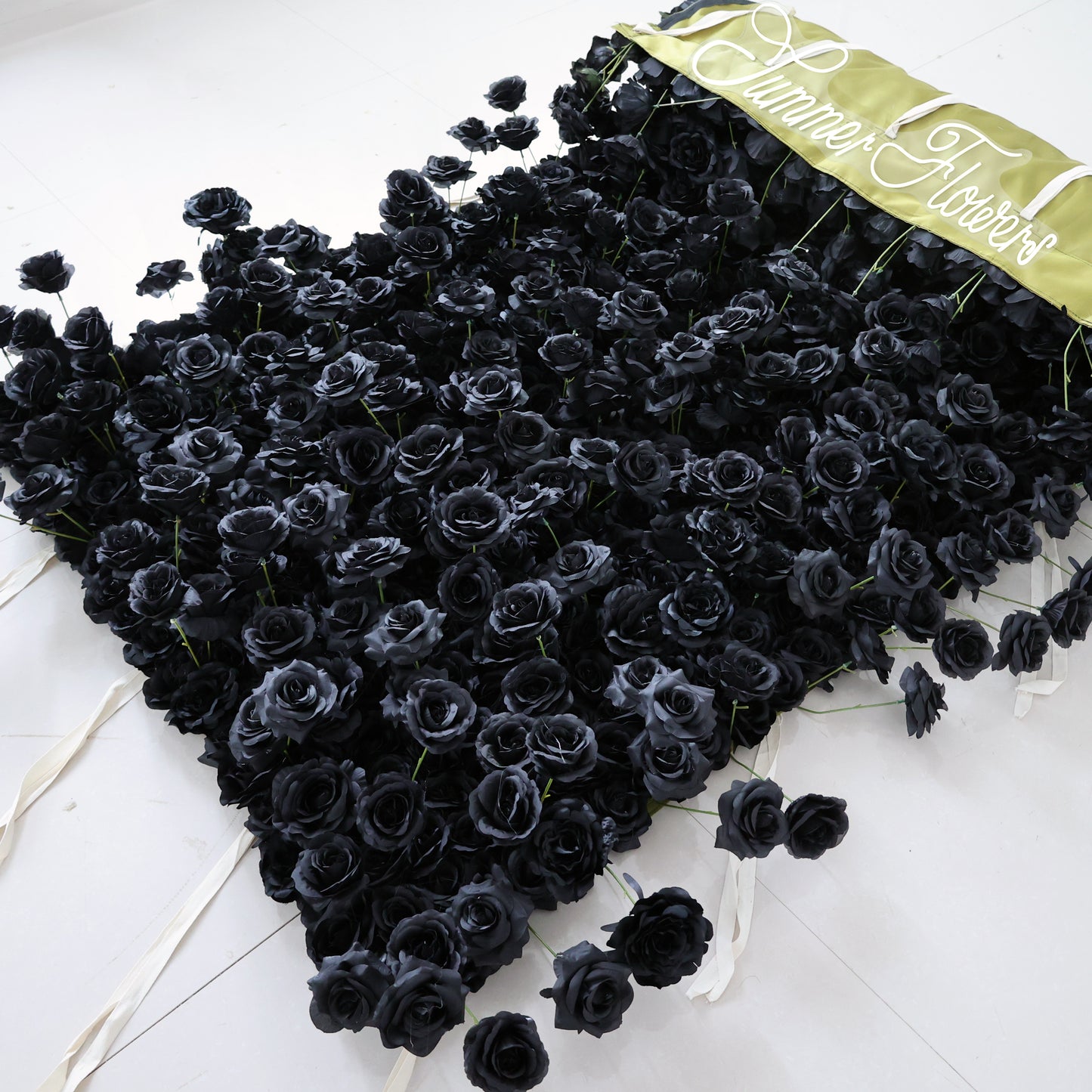 Summer Flower CB-404-3 8ft*8ft Cloth Back Artificial Flower Wall Roll up Fabric background
