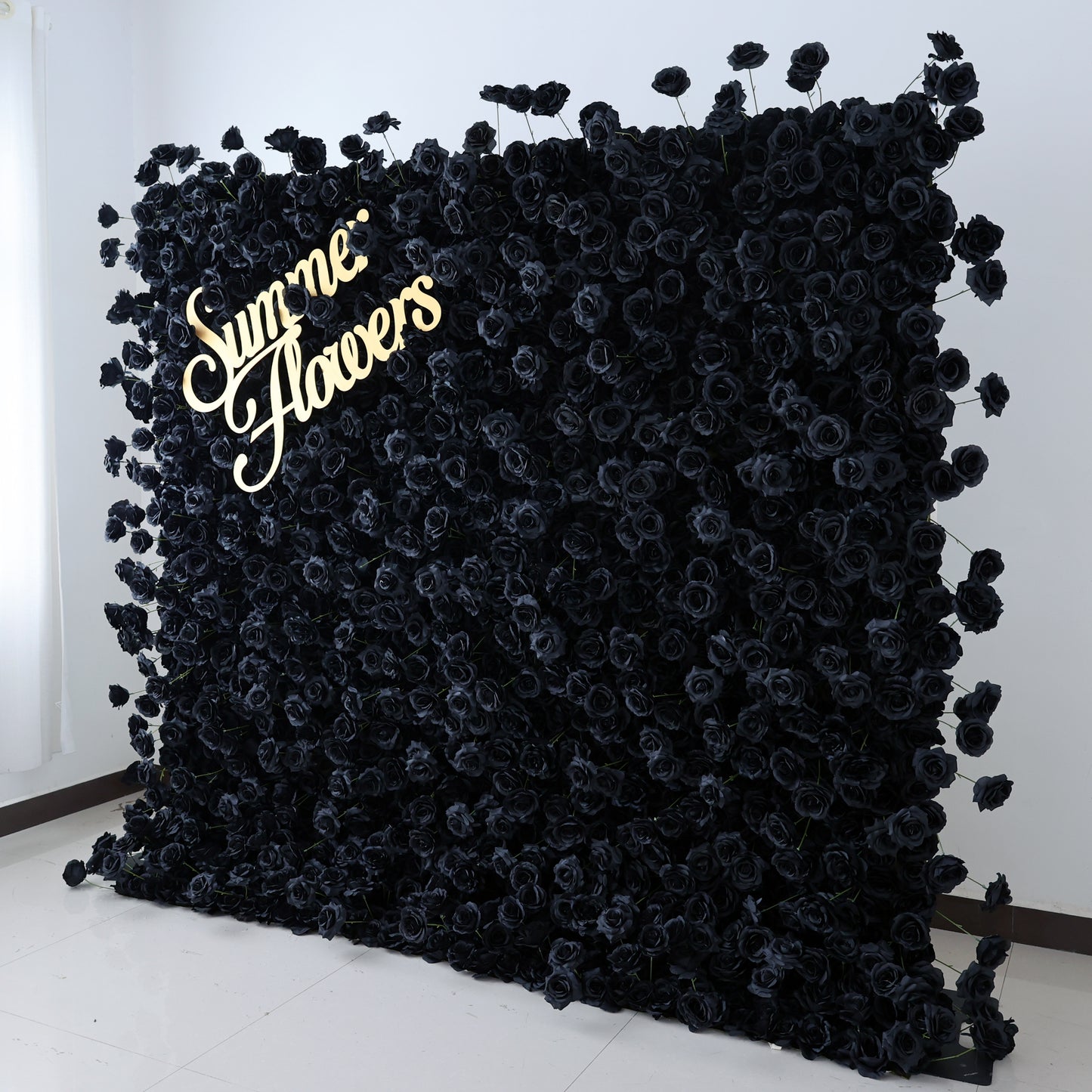 Summer Flower CB-404-3 8ft*8ft Cloth Back Artificial Flower Wall Roll up Fabric background