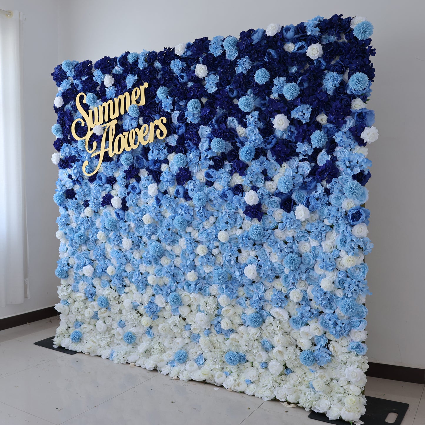 Summer Flower CB-425 8ft*8ft Cloth Back Artificial Flower Wall Roll up Fabric background