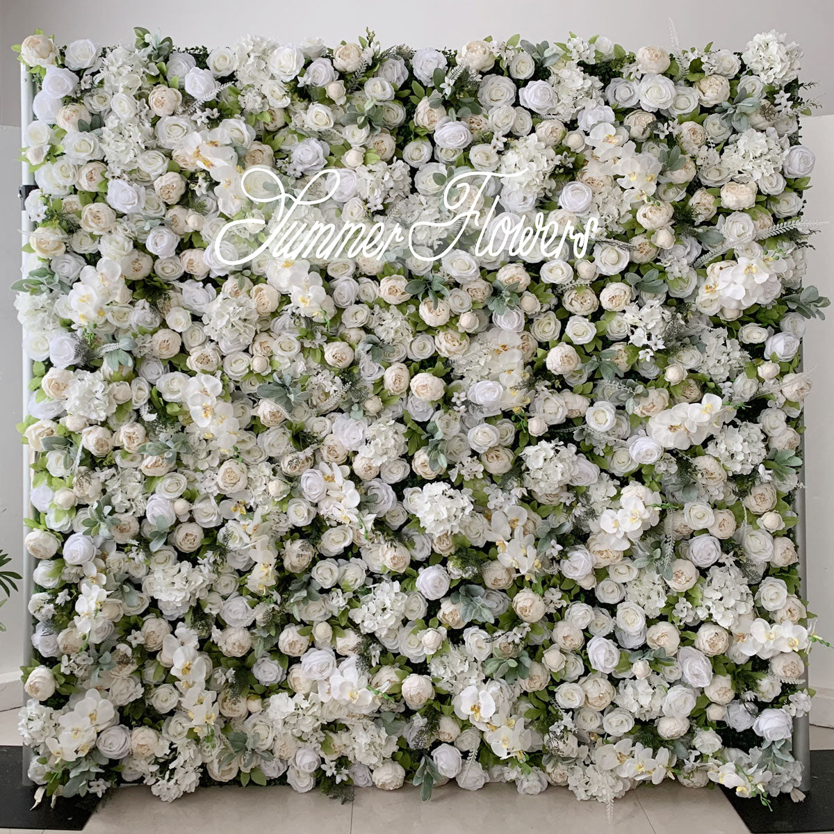 Summer Flower CB-142 8ft*8ft Cloth Back Artificial Flower Wall Roll up Fabric background