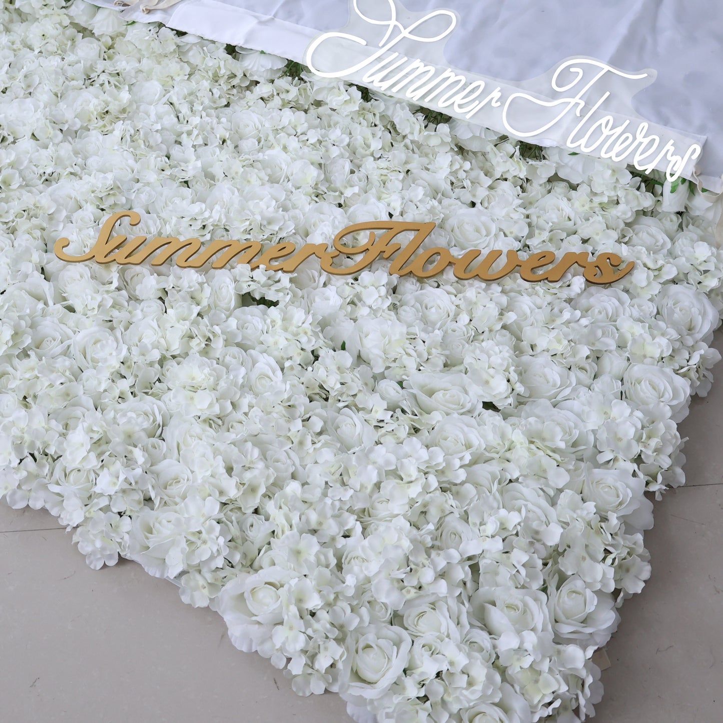 Summer Flower CB-326 8ft*8ft Cloth Back Artificial Flower Wall Roll up Fabric background