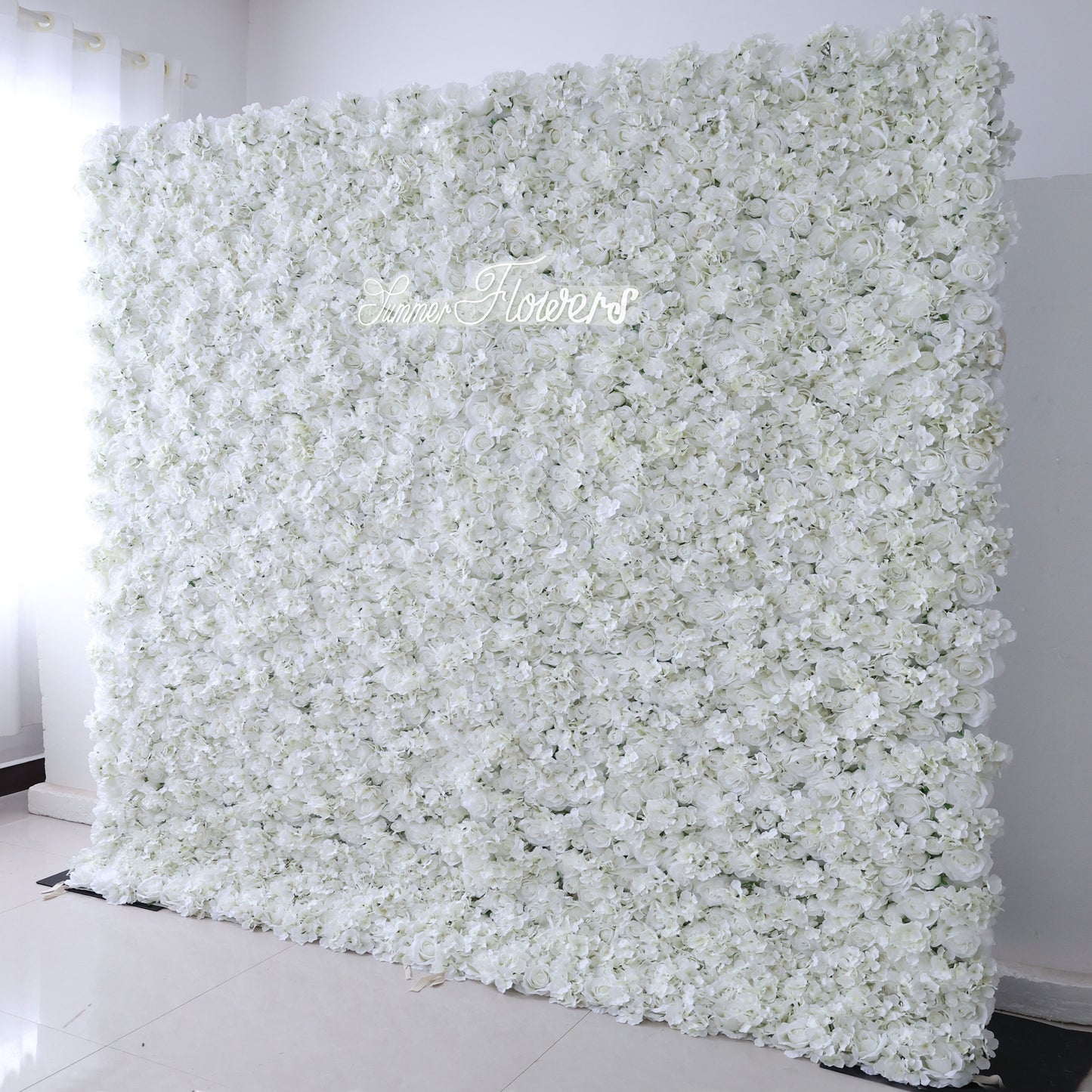 Summer Flower CB-326 8ft*8ft Cloth Back Artificial Flower Wall Roll up Fabric background