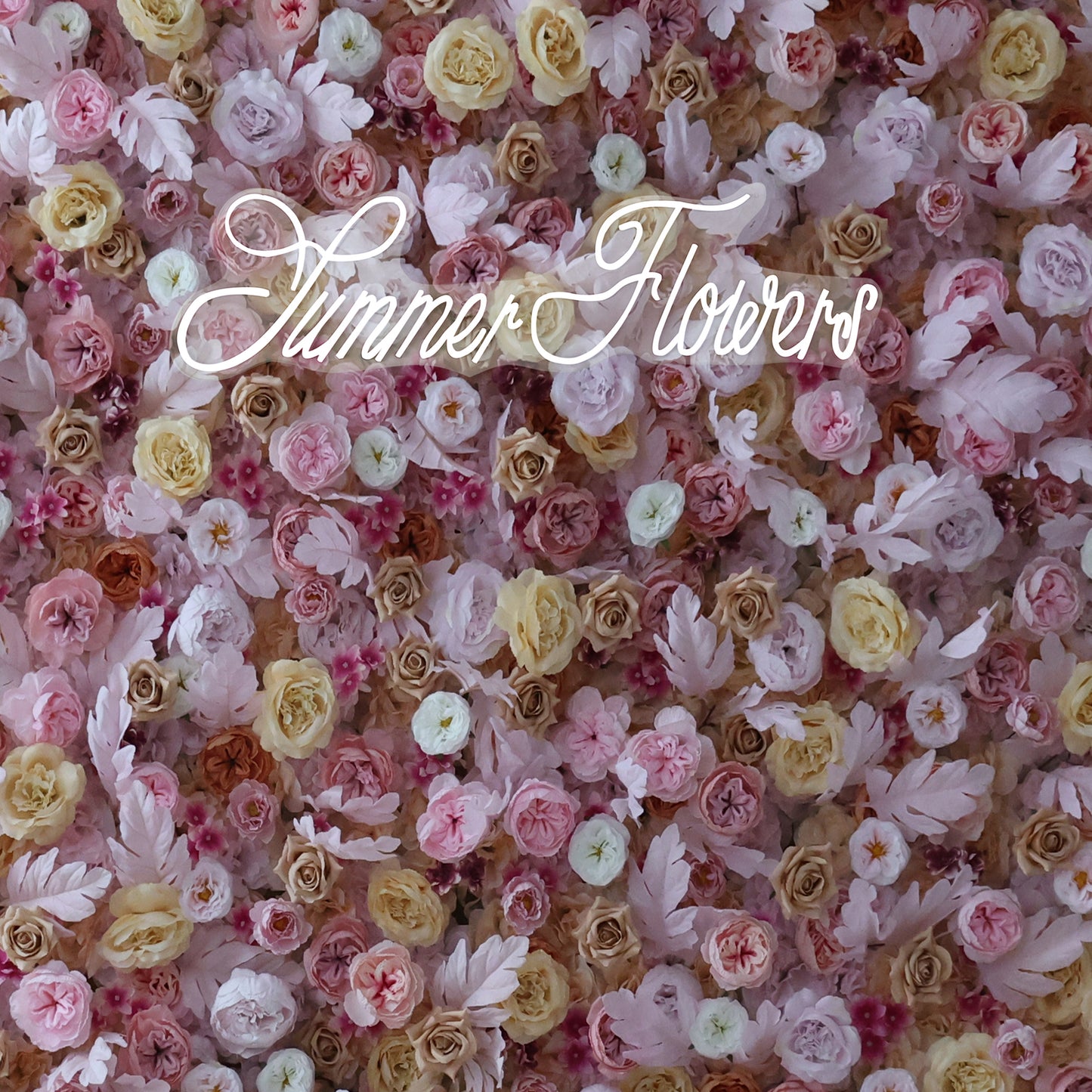 Summer Flower CB-330 8ft*8ft Cloth Back Artificial Flower Wall Roll up Fabric background