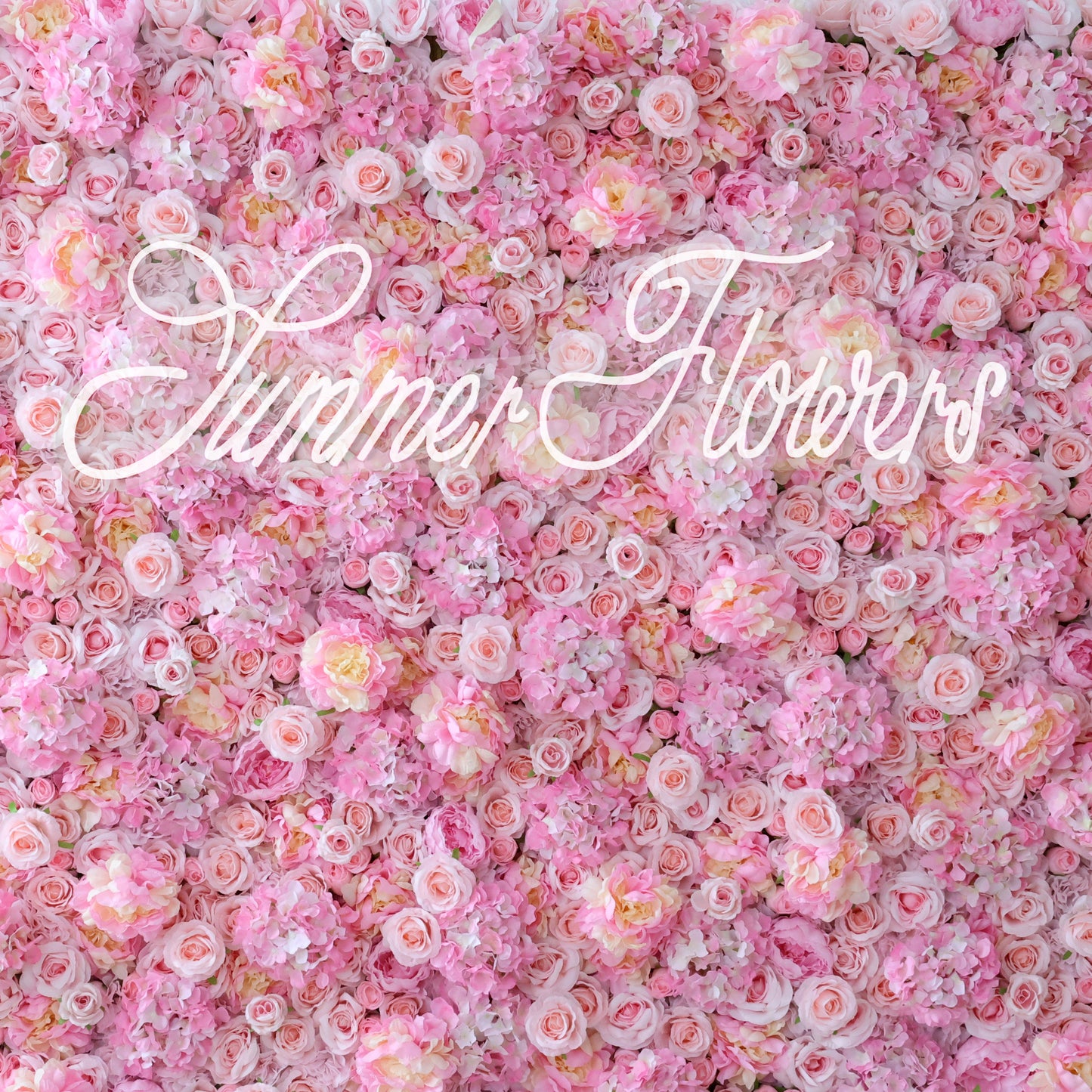 Summer Flower CB-337 8ft*8ft Cloth Back Artificial Flower Wall Roll up Fabric background