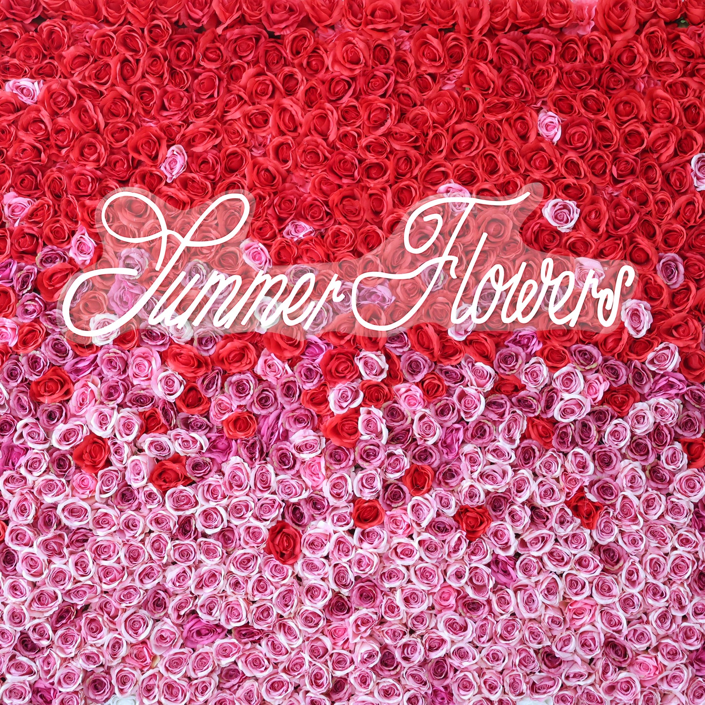 Summer Flower CB-338 8ft*8ft Cloth Back Artificial Flower Wall Roll up Fabric background