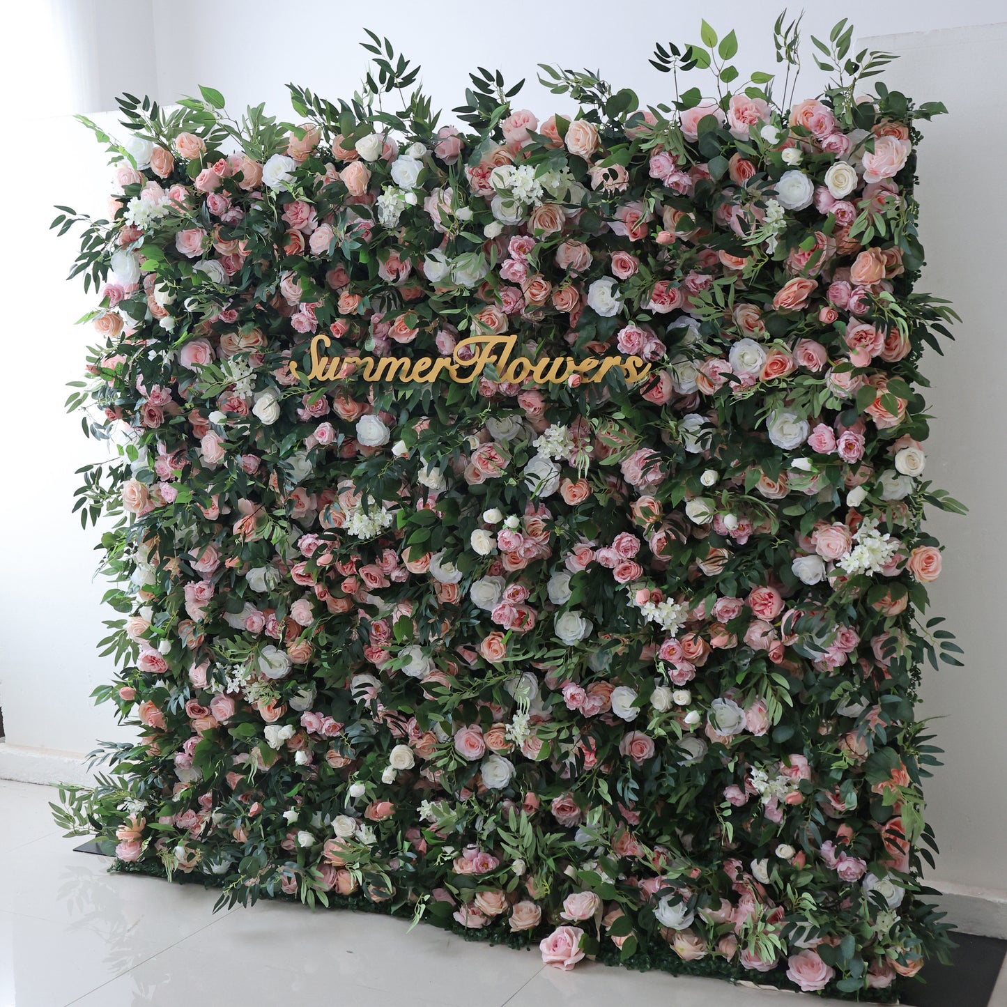 Summer Flower CB-341 8ft*8ft Cloth Back Artificial Flower Wall Roll up Fabric background