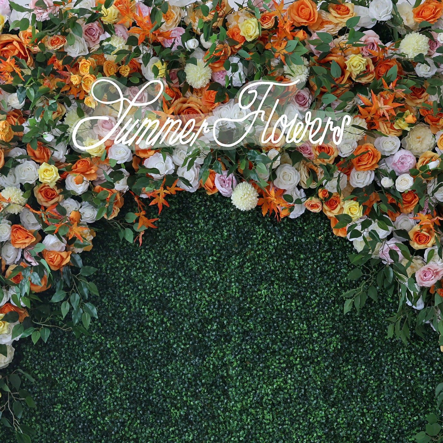 Summer Flower CB-393 8ft*8ft Cloth Back Artificial Flower Wall Roll up Fabric background