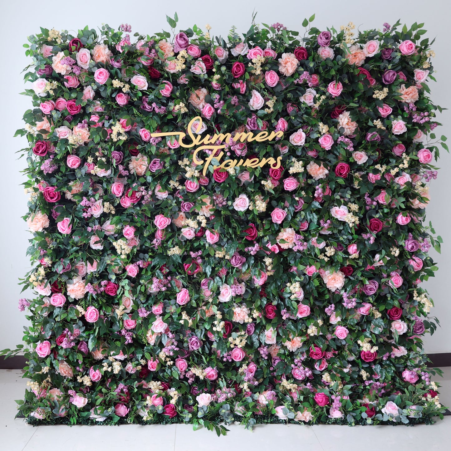 Summer Flower CB-399 8ft*8ft Cloth Back Artificial Flower Wall Roll up Fabric background