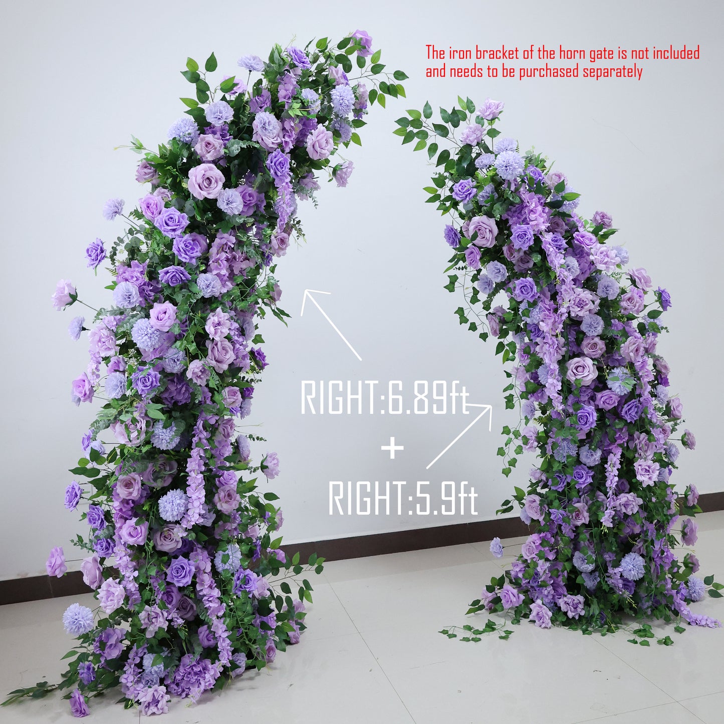 DF-027 Horn Arch Wedding Artificial Flower Floral Design Arch Flower Stand Parties Festivals Parties Birthday Decorations