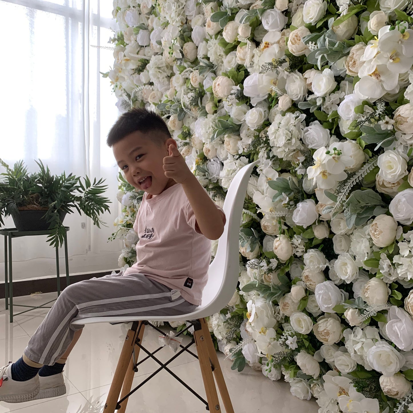 Summer Flower CB-142 8ft*8ft Cloth Back Artificial Flower Wall Roll up Fabric background