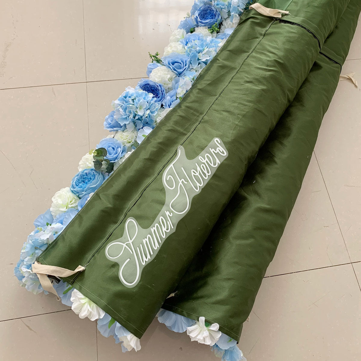 Summer Flower:CB-067 8ft*8ft Cloth Back Artificial Flower Wall Backdrop