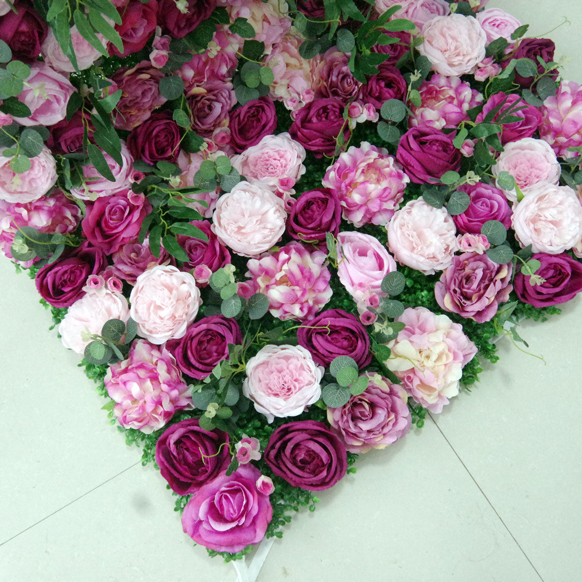 Summer Flower:CB-068 8ft*8ft Cloth Back Artificial Flower Wall Backdrop