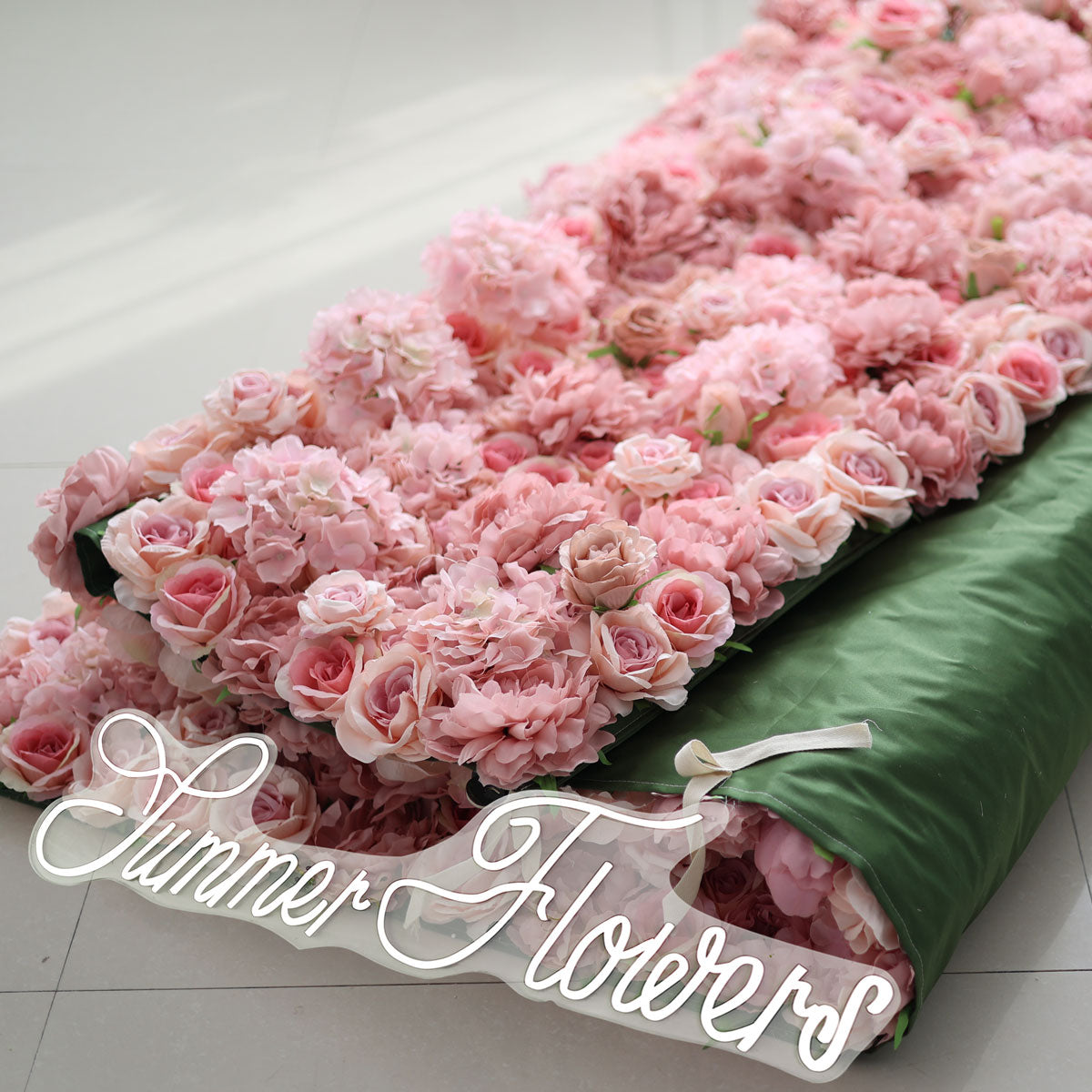 Summer Flower:CB-153 8ft*8ft Cloth Back Artificial Flower Wall Backdrop