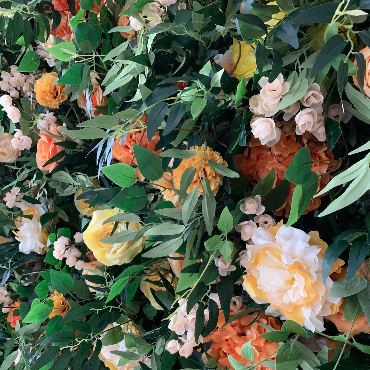 Summer Flower:CB-156 8ft*8ft Cloth Back Artificial Flower Wall Backdrop