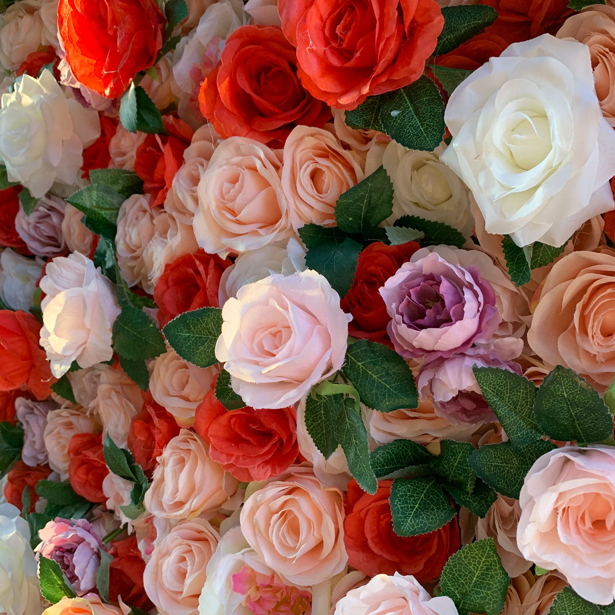 Summer Flower:CB-162 8ft*8ft Cloth Back Artificial Flower Wall Backdrop