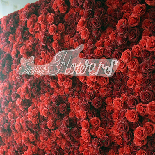 Summer Flower:CB-172 8ft*8ft Cloth Back Artificial Flower Wall Backdrop