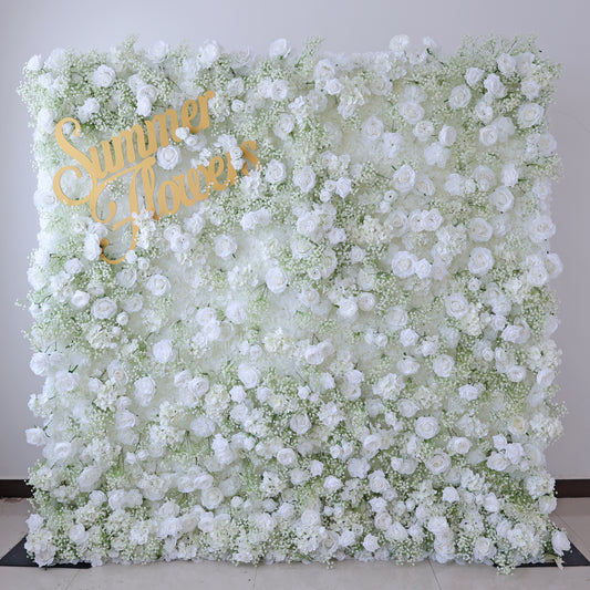 Summer Flower CB-419 8ft*8ft Cloth Back Artificial Flower Wall Roll up Fabric background