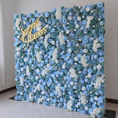 Summer Flower CB-348-2 8ft*8ft Cloth Back Artificial Flower Wall Roll up Fabric background