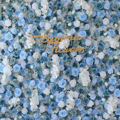 Summer Flower CB-348 8ft*8ft Cloth Back Artificial Flower Wall Roll up Fabric background