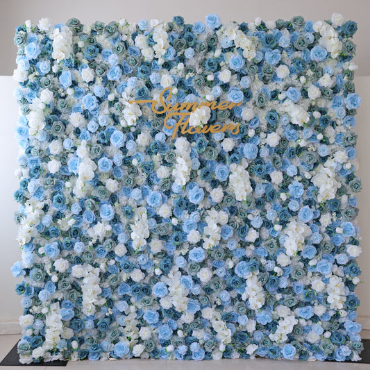 Summer Flower CB-348 8ft*8ft Cloth Back Artificial Flower Wall Roll up Fabric background