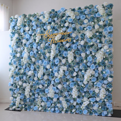 Summer Flower CB-348 8ft*8ft Cloth Back Artificial Flower Wall Roll up Fabric background