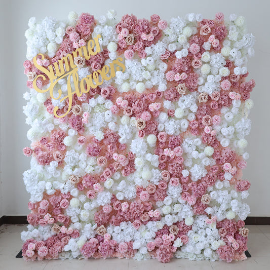 Summer Flower CB-418-2 8ft*8ft Cloth Back Artificial Flower Wall Roll up Fabric background