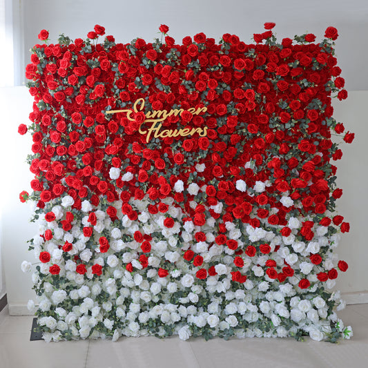 Summer Flower CB-375-2 8ft*8ft Cloth Back Artificial Flower Wall Roll up Fabric background