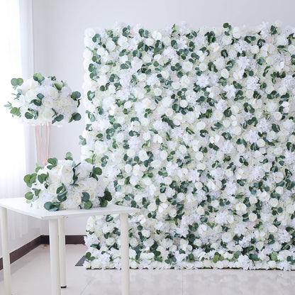 FL-078 High Quality DIY Wedding Flower Ball White Rose Green Willow Mixed Artificial Flowers Low Price Wedding Centerpieces