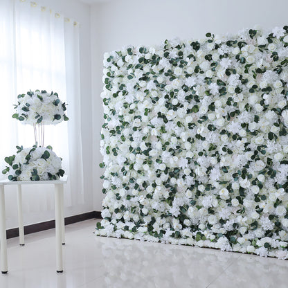 FL-078 High Quality DIY Wedding Flower Ball White Rose Green Willow Mixed Artificial Flowers Low Price Wedding Centerpieces